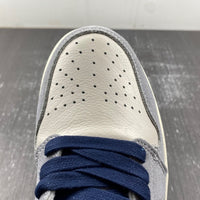 Low Top Sneakers, Blue White Brown Colorway, Lace Up Design, Casual Gift for Sneaker Fans