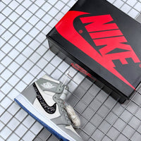 High Top Sneakers, Gray White Colorway, Lace Up Design, Casual Gift for Sneaker Fans