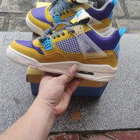 Sneakers, Yellow Blue Colorway, Lace Up Design, Casual Gift for Sneaker Fans
