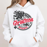 Dark Holiday Horror Hoodie, Krampus Christmas Hoodie, Krampusnacht Pullover Hoodie, Sarcastic Winter Holiday Sweatshirt, Creepy Xmas Present