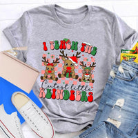 I Teach the Cutest Little Reindeers Shirt, Teacher Christmas T-Shirt, Humorous Holiday Educator Graphic Tee, Xmas Teacher Present