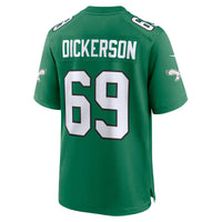 Philadelphia Eagles Landon Dickerson Kelly Green Alternate Game Jersey