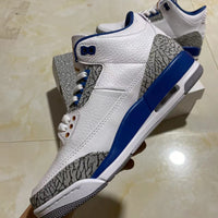 Retro Low Top Sneakers, Blue White Colorway, Lace Up Design, Casual Gift for Sneaker Fans