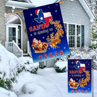 Double Sided Texas State Holiday Flag, Santa Is Coming to Texas Christmas Garden Flag, Festive Lone Star Yard Decor Present for Texans