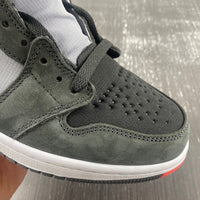 High Top Sneakers, Black Red Gray Colorway, Lace Up Design, Casual Gift for Sneaker Fans