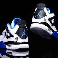 Sneakers, White Blue Colorway, Lace Up Design, Casual Gift for Sneaker Fans