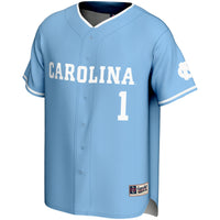 #1 North Carolina Tar Heels Lightweight Baseball Jersey - Carolina Blue
