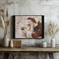 Religious Christmas Wall Art, Santa Holding Baby Jesus Canvas Print, Christian Holiday Canvas Decor, Nativity Artwork, Digital Download