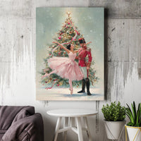 Christmas Ballet Canvas Print, Nutcracker and Ballerina Canvas, Holiday Dance Wall Art, Festive Nutcracker Canvas, Ballerina Dancer Present
