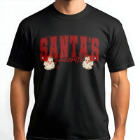 Retro Christmas Graphic T-Shirt, Santa's Favorite T-Shirt, Vintage Holiday Graphic Tee, Adorable Xmas Party T-Shirt, Christmas Present for Family