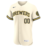 Milwaukee Brewers Cream Home Authentic Custom Jersey