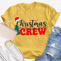 Festive Trees and Lights Graphic Shirt, Christmas Crew T-Shirt, Matching Family Xmas Tee, Holiday Party Group Vacation Shirt