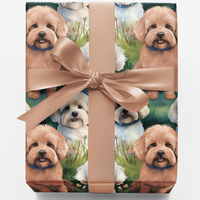 Maltipoo Christmas Gift Wrap, Maltipoo Dog Wrapping Paper, Adorable Puppy Holiday Wrapping Paper, Dog Lover Gift Wrap, Pet Breed Present Paper