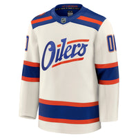 Edmonton Oilers Light Beige Alternate Premium Custom Jersey