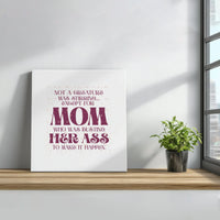 Not a Creature Was Stirring Wall Art, Humorous Christmas Mom Quote Canvas, Holiday Mom Humor Canvas Print, Comfy Xmas Home Decor