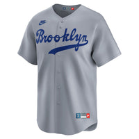 Brooklyn Dodgers Jackie Robinson Gray Throwback Cooperstown Collection Limited Jersey