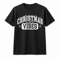 Retro Varsity Snowflake Shirt, Christmas Vibes T-Shirt, Adorable Holiday Graphic Tee, Festive Winter Christmas Tee, Holiday Season Present