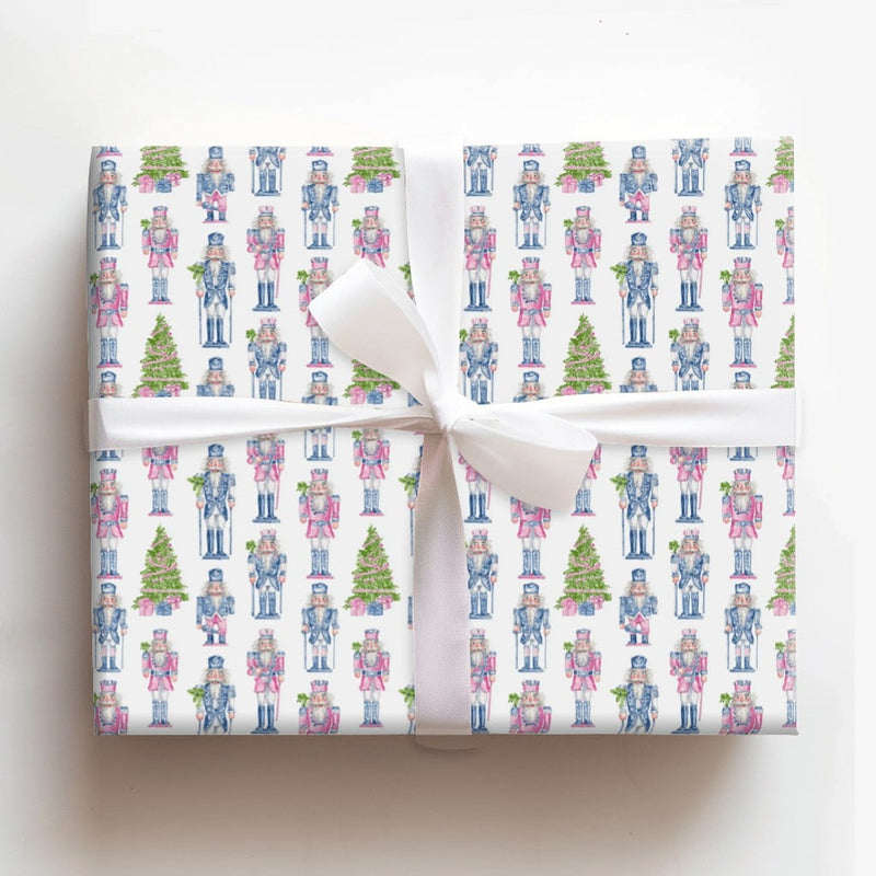 Watercolor Nutcracker Ballet Gift Wrap, Nutcracker Christmas Wrapping Paper, Festive Tree Holiday Wrapping Paper, Pastel Holiday Gift Wrap