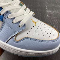 Low Top Sneakers, Blue White Colorway, Gradient Colorway, Lace Up Design, Casual Gift for Sneaker Fans