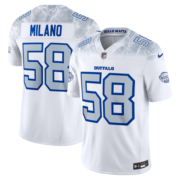 Buffalo Bills Matt Milano White 2025 Rivalries Collection Stitched Limited Jersey