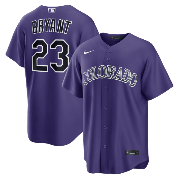 Colorado Rockies Kris Bryant Purple Alternate Replica Jersey