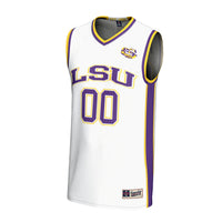 LSU Tigers Lightweight Collegiate Basketball NIL Pick-A-Player Fashion Jersey - White