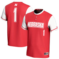 Nebraska Huskers Lightweight Collegiate Softball Fashion Jersey - Scarlet