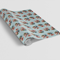Humorous Holiday Wrapping Paper, Santa Riding a Shark Christmas Wrapping Paper, Ocean Theme Gift Wrapping Paper, Winter Present Decor