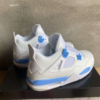 Mid Top Sneakers, White Blue Colorway, Lace Up Design, Casual Gift for Sneaker Fans