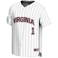 #1 Virginia Cavaliers Lightweight Baseball Jersey - White