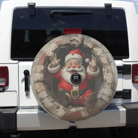 Humorous Santa Claus Tire Cover, Santa Chimney Spare Tire Cover, Christmas Holiday Spare Tire Cover, Festive Xmas Car Decor, Winter Auto Present