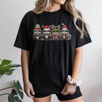 Adorable Holiday Animal Shirt, Christmas Raccoon Shirt, Festive Woodland Raccoon Graphic Shirt, Winter Wildlife Tee, Xmas Present for Animal Lover