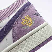 Retro Low Top Basketball Shoes, Purple Cream Colorway, Lace Up Design, Casual Gift for Shoe Lovers