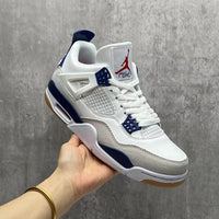 Mid Top Sneakers, Blue Colorway, Lace Up Design, Casual Gift for Sneaker Fans