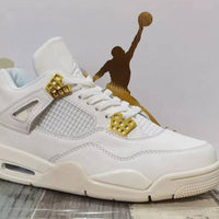 Sneakers, Off White Gold Colorway, Lace Up Design, Casual Gift for Sneaker Fans