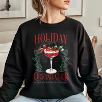 Christmas Cocktail Crewneck, Holiday Cocktail Club Sweatshirt, Festive Drink Graphic Sweater, Winter Party Pullover, Holiday Cocktail Present