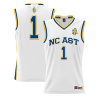 #1 North Carolina A&T Aggies Lightweight Basketball Jersey - White
