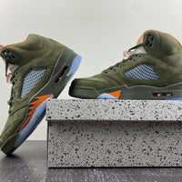 Sneakers, Army Green Colorway, Lace Up Design, Casual Gift for Sneaker Fans
