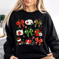 Medical Bow Holiday Sweater, Coquette Nurse Christmas Sweatshirt, RN Adorable Xmas Crewneck, Nursing Student Pullover, Nurse Holiday Sweatshirt