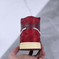 Mid Top Sneakers, White Red Colorway, Lace Up Design, Casual Gift for Sneaker Fans
