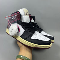 High Top Sneakers, White Black Brown Colorway, Lace Up Design, Casual Gift for Sneaker Fans