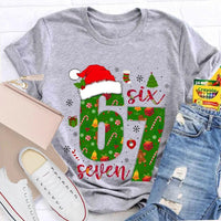 Festive Holiday Graphic Tee, Christmas Snowflake Santa Hat T-Shirt, Adorable Santa Hat Snowflake Shirt, Merry Christmas Unisex Winter Tee Shirt