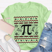 Math Teacher Holiday T-Shirt, Candy Cane Pi Symbol Christmas Shirt, Humorous Pi Graphic Tee, Christmas Math Teacher Shirt, Xmas STEM Present