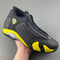 Retro Low Top Sneakers, Black Yellow Colorway, Lace Up Design, Casual Gift for Sneaker Fans