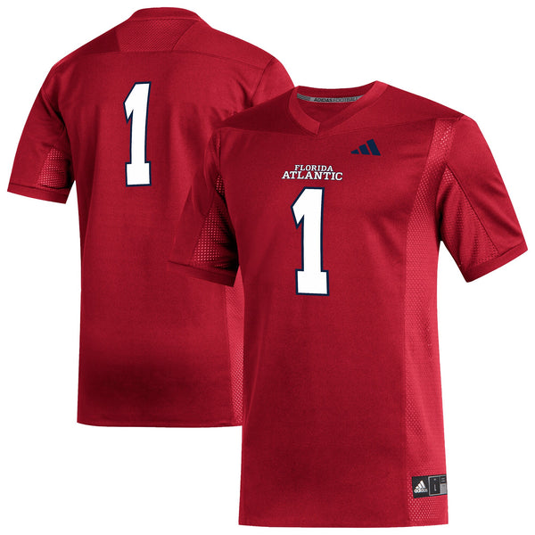 #1 Florida Atlantic Owls Replica Football Jersey - Red