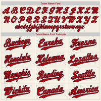 Custom Baseball Jersey - Cream Red-Navy Authentic
