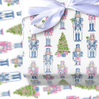 Watercolor Nutcracker Ballet Gift Wrap, Nutcracker Christmas Wrapping Paper, Festive Tree Holiday Wrapping Paper, Pastel Holiday Gift Wrap