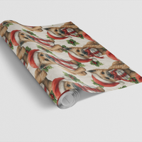 Holiday Dog Gift Wrap Roll, Cairn Terrier Christmas Wrapping Paper, Festive Pet Winter Wrapping Paper, Dog Lover Xmas Present Presentation