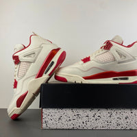 Low Top Sneakers, Off White Red Colorway, Leather Footwear, Lace Up Design, Casual Gift for Sneaker Fans