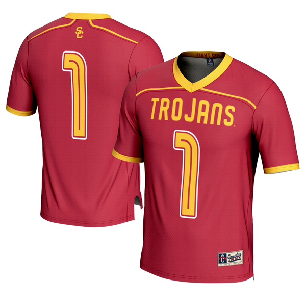 #1 USC Trojans Lightweight Lacrosse Fashion Jersey - Cardinal